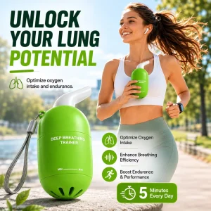 S2 Lung Trainer Dual Resistance Breathing Exerciser for Home Gym Running Swimming & Yoga