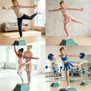 SHINEWELL Core Strength Flexibility Trainer Stunt Training Stand for Cheerleading Flyers Balance Board Waist Body Conditioning