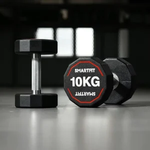SMARTFIT 12-Side CPU Dumbbells with 40Cr Alloy Steel Handle Custom Laser Logo Urethane Dumbbell Set