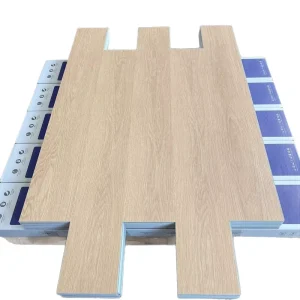 SPC Stone Plastic Interlocking Floor 37 Wood-Grain Seamless Splicing Wear-Resistant Waterproof Fireproof Heat-Insulating