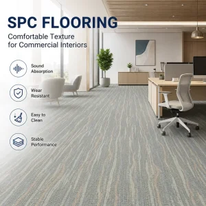 SPC Vinyl Flooring Real Wood Grain Sound Insulation 10mm 14mm