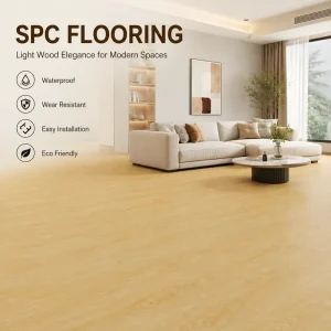 SPC Vinyl Flooring Real Wood Texture Fireproof 12mm 14mm for Commercial Use