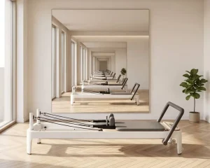 SRP02-4A Home Use Yoga Training Alloy Pilates Equipment White Aluminum Reformer Pilates Machine