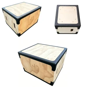 Safe Edge Wooden Plyo Box Anti-Injury 3-in-1 Jump Box with Soft Rubber Borders for HIIT Training