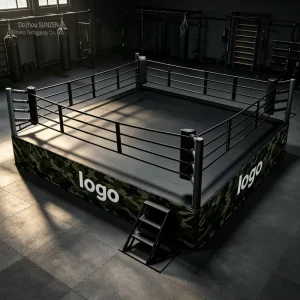 Safety Reinforced Welded Adjustable-Height Boxing and Wrestling Ring for Combat Sports
