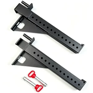 Safety Spotter Arms for Power Rack Heavy Duty Adjustable Attachment for Squat and Bench Press in Home and Commercial Gym