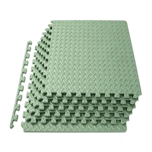 Sage Green Home Yoga Pilates EVA Gym Mat Premium Non Slip Custom Color Custom Size Interlocking Mat Gym Floor Mats