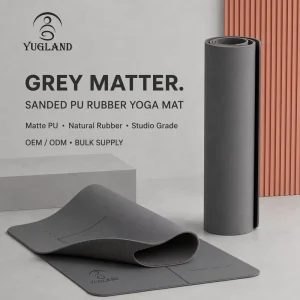Sanded PU Yoga Mat, 183 x 68 cm, Non-Slip Training Pad for Wellness