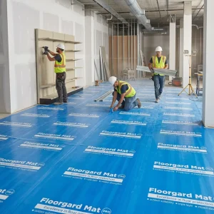 Scratch-Resistant Self-Adhesive Floor Protection Film for Hardwood, Tile, Laminate and Concrete