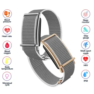 Screenless Smart Health Band IP68 Heart Rate Blood Pressure Sleep Tracker for Gym Running Elderly Care OEM