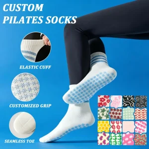 Seamless Women’s Grip Anti-Slip Yoga Pilates Ballet Crew Socks