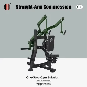 Seated Straight-Arm Pulldown with Dual Independent Levers, Steel Chest Support, and Plate Posts for Commercial Gym