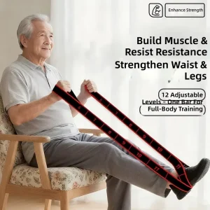 Segmented Elastic Resistance Band for Hip Exercise and Yoga, Anti-Slip