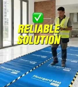 Self-Adhesive Floor Protection Mat for Carpet, Stairs, and Construction