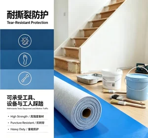 Self Adhesive Temporary Protective Cover for Marble Kitchen Countertop Bathroom Floor Construction Renovation Painting