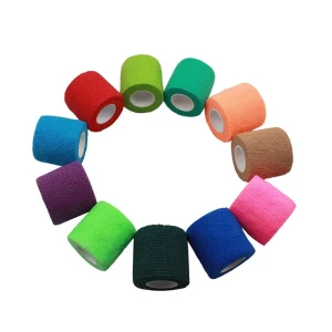 Self Adhesive Waterproof Breathable Cohesive Non woven Material Pet Bandage for Sport Workout Exercise Small Animals 5cm Width
