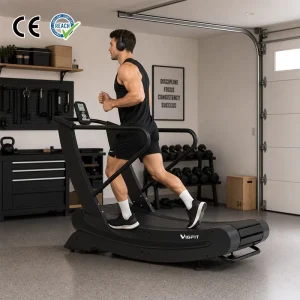 Self Generating Curved Treadmill Manual Runner Curved Runner Treadmill Without Resistance Cardio Fitness