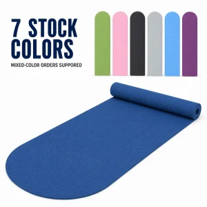 Semicircle End TPE Fitness Mat Odorless Lightweight Non Slip Yoga Mat for Home Studio Supplier