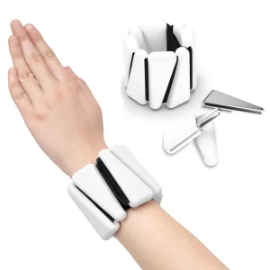 Set of 2 Adjustable Silicone Wrist and Ankle Weights for Women