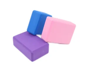Set of 2 Breathable Yoga Blocks High Density PU Yoga Brick for Body Balance Stretching