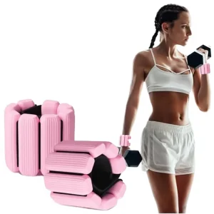 Set of 2 Wearable Adjustable TPE Wrist and Ankle Weights with Hook-and-Loop Closure for Fitness, Walking, and Yoga