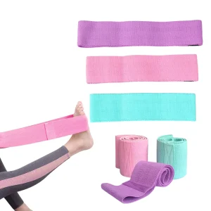 Set of 3 Non-Slip Polyester Fabric Hip Bands for Exercise
