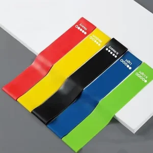 Set of 5 TPE Elastic Exercise Bands Resistant Loop Stretch Bands for Yoga Exercise 5lbs 40lbs Strength Eco-friendly