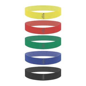 Set of 5 Yoga Gym Exercise Fitness Workout High Elastic Skin Friendly Polyester Fabric Hip Booty Resistance Loop Bands