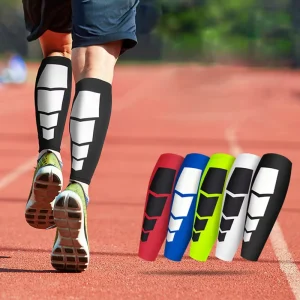 Shin and Calf Compression Sleeves for Marathon and Football, Footless