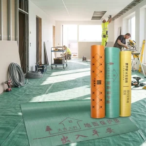 Shock Absorbing Composite Floor Guard Mat Wear Resistant Anti Stain Disposable Flooring Protector for Remodeling