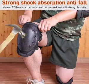 Shock Absorption Knee and Elbow Pad Set for Outdoor Training