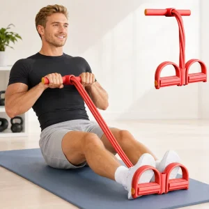 Short Resistance Bands with Handles for Beginners