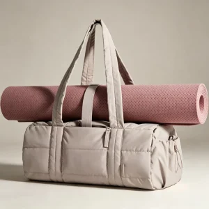 Shoulder Gym Duffel Bag with Tuck-Away Strap and Yoga Pilates Mat Holder