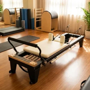 Silent Adjustable Upholstered Pilates Reformer for Commercial Studio Use