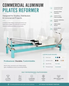 Silent Design Aluminum Pilates Reformer Commercial Pilates Equipment Studio Equipment Custom Logo CE ISO Certified