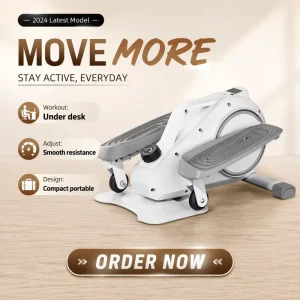 Silent Magnetic Mini Elliptical Machine with ABS and Stainless Steel Construction
