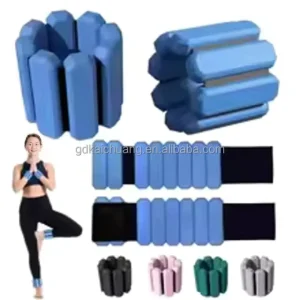 Silicone 2 lb Adjustable Wrist and Ankle Weights with Custom Logo for Yoga, Pilates, Fitness, and Strength Training