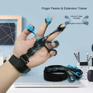Silicone 5-Finger Hand Grip Strengthener Resistance Band for Adult Finger Flexion and Extension Training