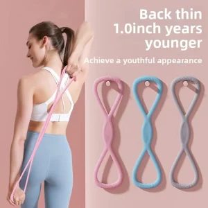 Silicone 8 character Tensile Device Female Open Back Tension Belt Bump Tape Portable Home Fitness Equipment Stretching Training