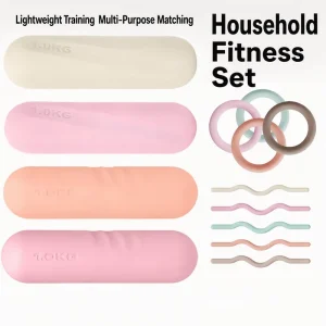 Silicone Dumbbell Bar, Mini Portable Yoga Dumbbell Bar for Home Fitness