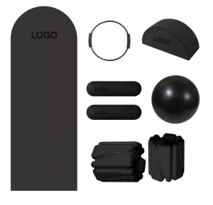 Silicone Dumbbell, Power Ring and Yoga Mat Fitness Set for Yoga and Pilates