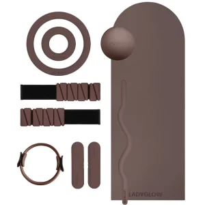 Silicone Dumbbell and Yoga Mat Fitness Set with Pilates Accessories