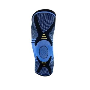 Silicone Elastic Compression Knee Brace Sleeve for Basketball Volleyball Yoga Running Wrestling