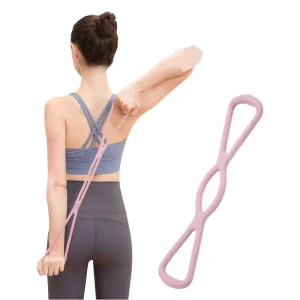 Silicone Elastic Exercise Bands for Adult Fitness and Yoga Stretching