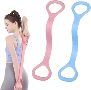 Silicone Figure 8 Resistance Bands with Stretch Rope, High Elasticity, Eco-Friendly Chest Expander
