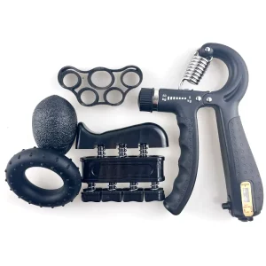 Silicone Hand Grip Strengthener and Finger Exerciser 5-Grip Kit 11-132 lbs