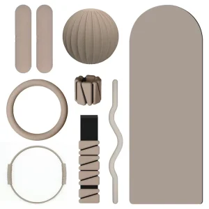 Home and Travel Fitness Set: Resistance Bands, Pilates Ball and Lightweight Yoga Kit