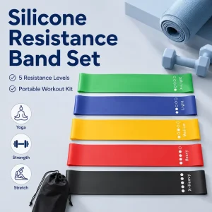 Silicone Pull-Up Bands 41 Inch Long Loop Heavy Resistance Latex-Free Calisthenics Strength Training