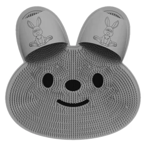Silicone Rabbit Foot Bath Mat Non-Slip Shower Floor Mat Back Massage Dead Skin Removal Foot Washing Mat