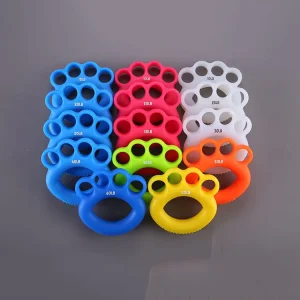 Silicone Round Finger Strength Trainer Hand Grip Strengthener Forearm Workout Gripper